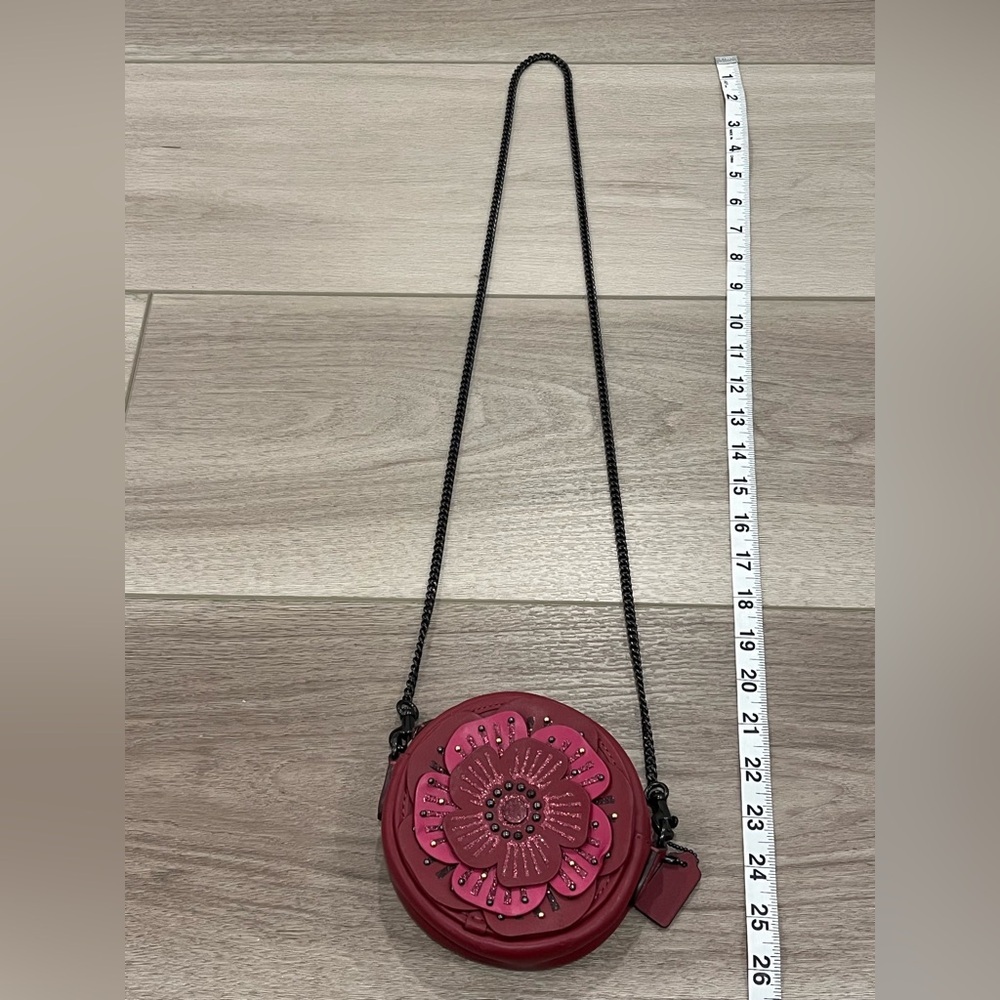 Coach Tea Rose Crossbody Bag Purse - Picture 7 of 7